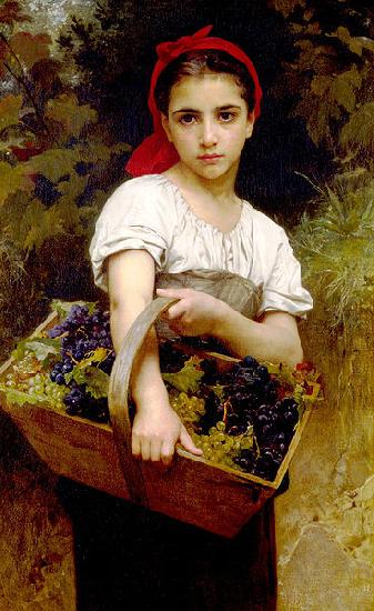 Adolphe William Bouguereau Grape Picker